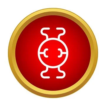 Virus icon representing disease and microbiology research Stock Illustration