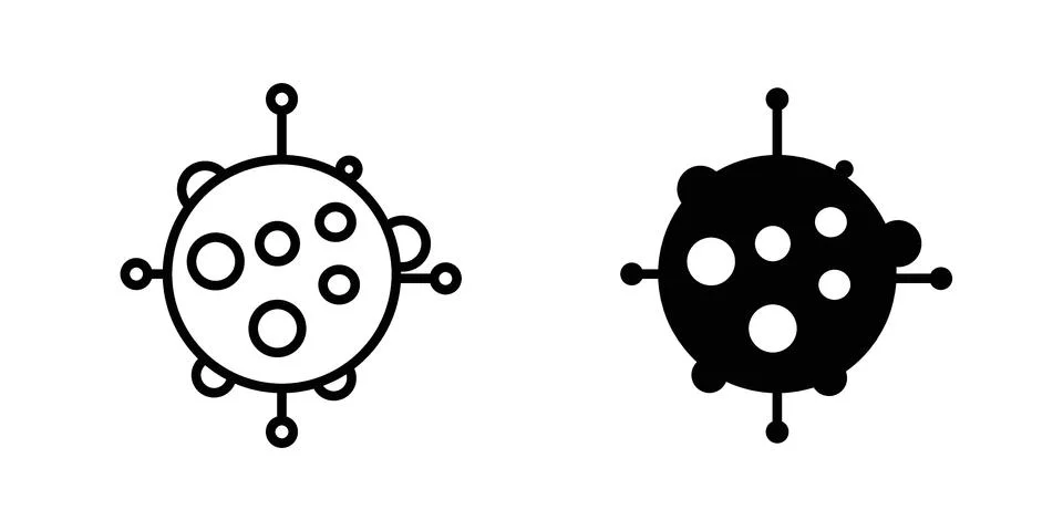 Virus icon vector design illustrations Stock Illustration