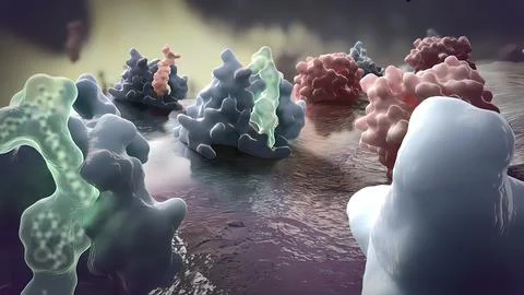 Virus infected cell Stock Illustration