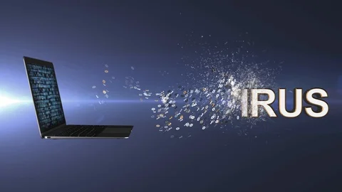 Virus infection. Infecting your computer. Video stock 108633523