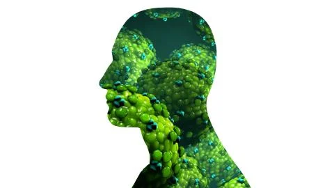 Virus inside a body Stock Illustration