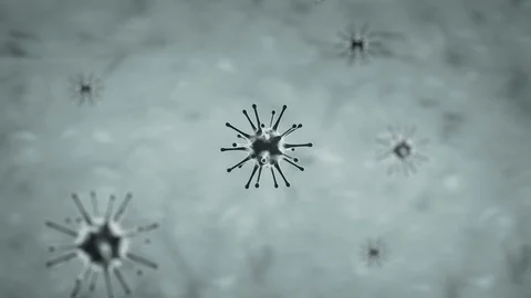 Virus inside the human body, Coronavirus atack the lungs cell Stock Footage 123370169