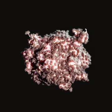 Virus isolated on black Stock Illustration