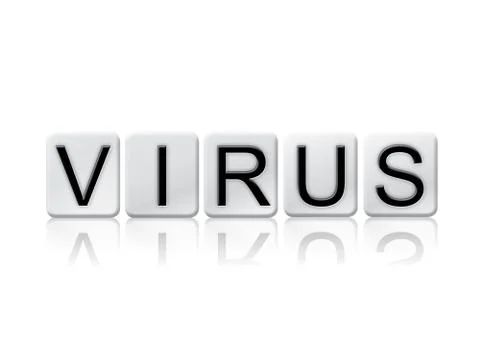 Virus Isolated Tiled Letters Concept and Theme Stock Illustration
