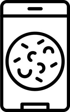 Virus Line Icon Design Stock Illustration