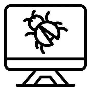 Virus line icon vector illustration isolated on white background イラスト素材