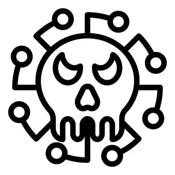 Virus line icon vector illustration isolated on white background Stock Illustration