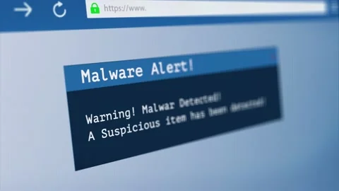 Virus malware Warning of a system hacked. Virus, cyber attack, malware concept Stock Footage 176956616