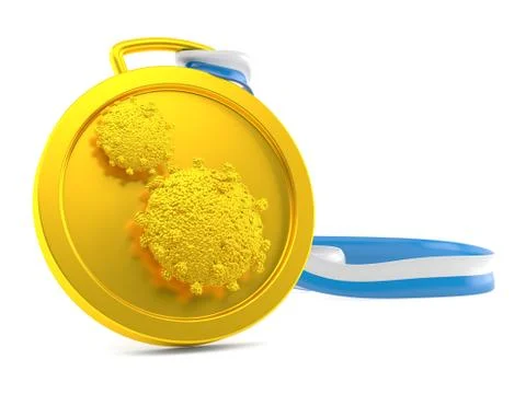 Virus medal Stock Illustration