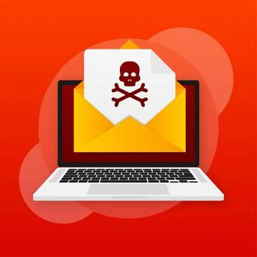 Virus message in flat style. Vector design. Flat design. Vector graphic. Stock Illustration