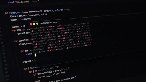 VIRUS message on a terminal screen indicates a software malfunction, represen Stock Footage 322995739