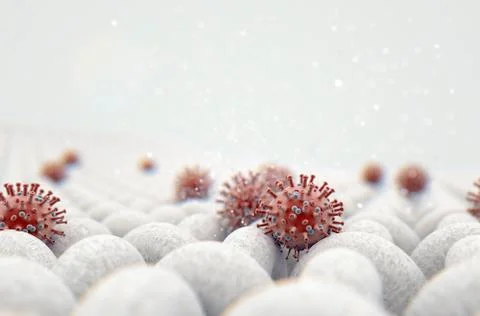 Virus On Micro Fabric Weave Stock Illustration