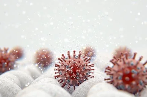 Virus On Micro Fabric Weave Stock Illustration