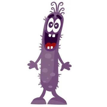 Virus, microbe, pathogen, germ vector icon. Violet illustration of micro Stock Illustration