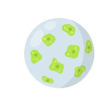 Virus in microscope. proliferation of diseases. Element of medicine Illustrazione stock