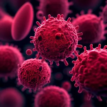 Virus microscope view Stock Illustration