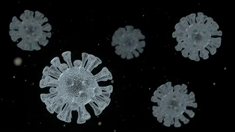 Virus models of cells. Stock Footage 154069735