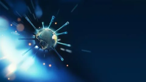 Virus molecule close-up Stock Illustration