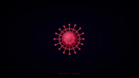 Virus Molecule, Glowing Red Animation Stock Footage 340364866