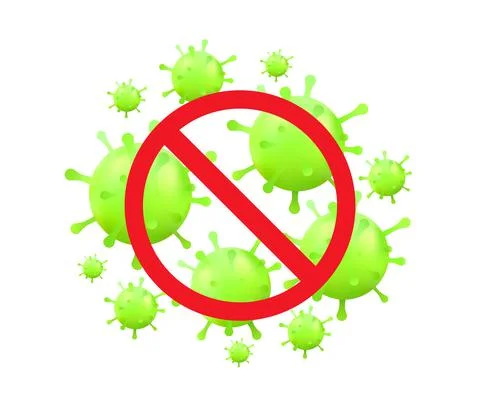 Virus molecule isolated on white background. Stock Illustration