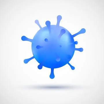 Virus molecule isolated on white background. Stock Illustration