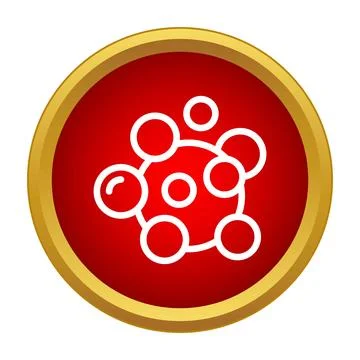 Virus molecule or pathogen structure flat icon 库存插图