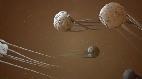 Virus molecule in stream. Stock Footage 67456454