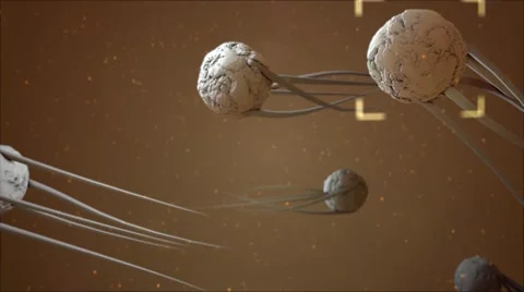 Virus molecule in stream. Stock Footage 67473352