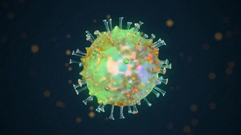 Virus molecule under an electron microscope Stock Footage 123018012
