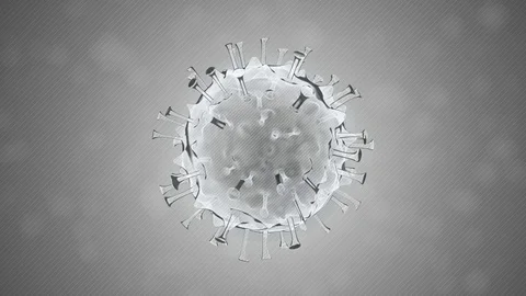 Virus molecule under an electron microscope Stock Footage 123018027