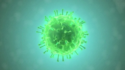 Virus molecule under an electron microscope Stock Footage 123018043