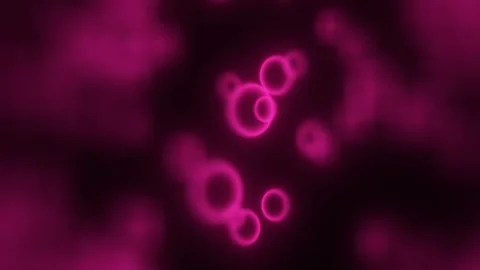Virus Molecules Under Microscope in Pink Light Stock Footage 305393707