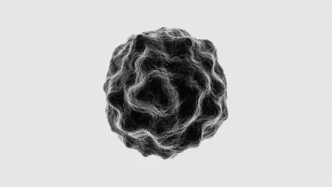 Virus morphing animation. Scattering and flowing of deforming organic molecule. Stock Footage 146038588