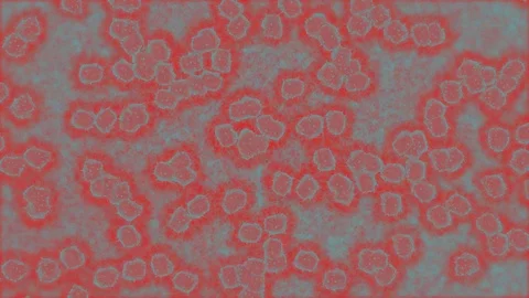 Virus observed under a microscope Stock Footage 127019953