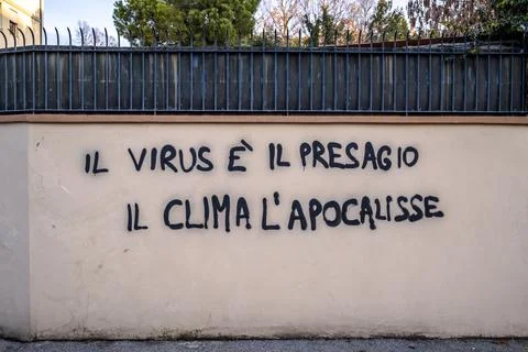 The virus is the omen the climate the apocalypse Stock Photos