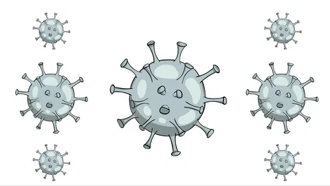 Virus from one to many white Stock Footage 128970490