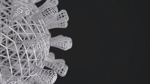 Virus or bacteria cell, pathogen infection, coronavirus pandemic loop background Stock Footage 128011164