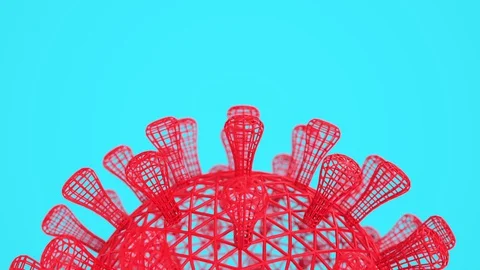 Virus or bacteria cell, pathogen infection, coronavirus pandemic loop background Stock Footage 128011197