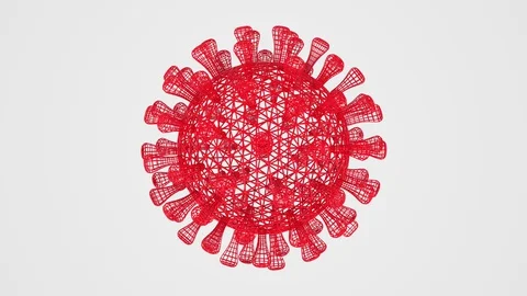 Virus or bacteria cell, pathogen infection, coronavirus pandemic loop background Stock Footage 128011244