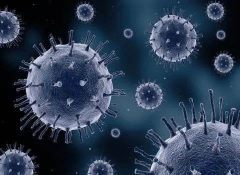 Virus or bacteria concept 3d illustration Stock Illustration