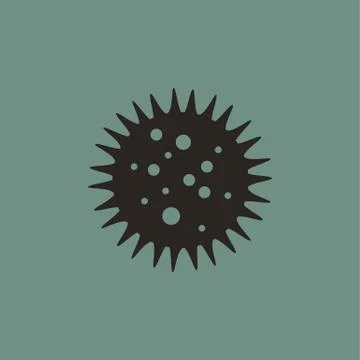 Virus or bacteria icon Flat vector Stock Illustration