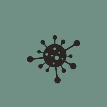 Virus or bacteria icon Flat vector Stock Illustration