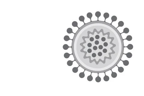 Virus or bacteria isolated on white background Stock Illustration
