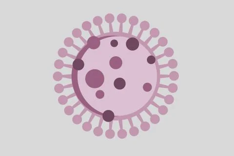 Virus or bacteria isolated on white background Stock Illustration