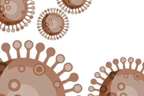Virus or bacteria isolated on white background Stock Illustration