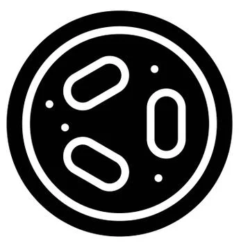 Virus or Bacteria vector illustration, solid style icon Stock Illustration