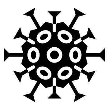 Virus or Bacteria vector illustration, solid style icon Stock Illustration