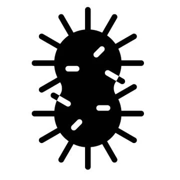 Virus or Bacteria vector illustration, solid style icon Stock Illustration