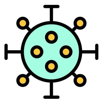 Virus or Bacteria vector illustration, filled style icon Stock Illustration