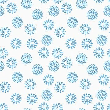 Virus or bacteria vector seamless pattern Stock Illustration